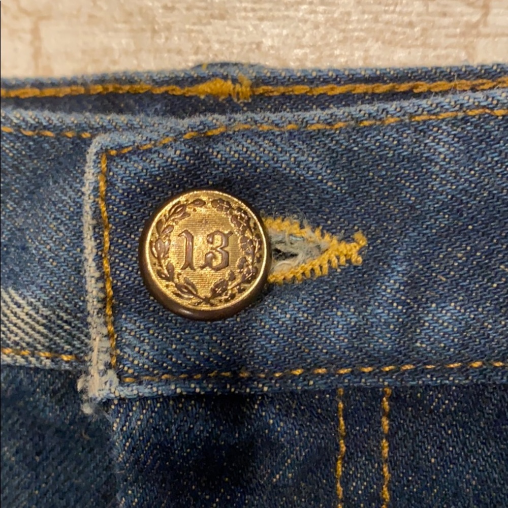 R13 For Barney's Ny High Rise Denim Mini Skirl In Indigo